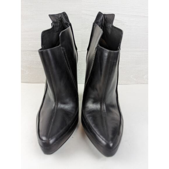 Alexander Wang Black Leather Kim Runway Ankle Boot 10 - Picture 5 of 14